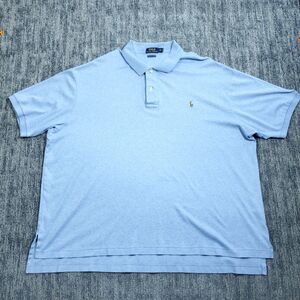 Polo Ralph Lauren Polo Shirt Mens 3XB Big Blue Brown Pony Short Sleeve Golf